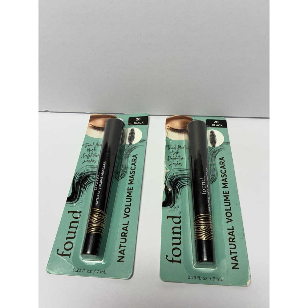 FOUND Natural Volume Mascara- 20 BLACK***LOT OF 2***